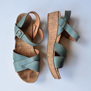 Kork-Ease MYRNA Size 9 Blue Sandal Low Heel